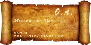 Ofenbecher Atos névjegykártya